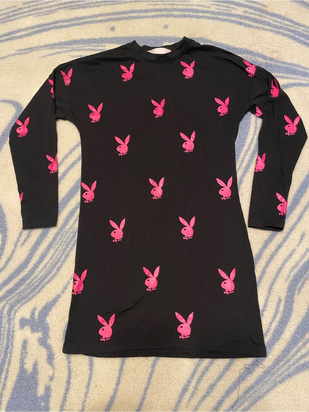 Missguided Playboy Bunny hot pink Long-Sleeve dress